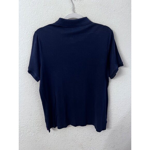 Lauren Ralph Lauren 1X Navy Polo Shirt Womens Short Sleeve Cotton Logo Embroider - Picture 3 of 6